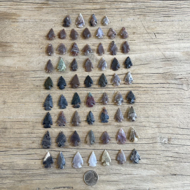 Lot Of 60 Native American Western Arrowheads Replica DIY Jewelry Project Small