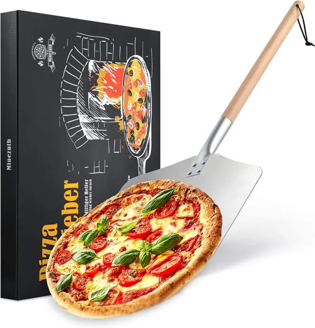 Pelle À Pizza Professionnelle Aluminium Avec Poignée En Bois Détachable 83 Cm