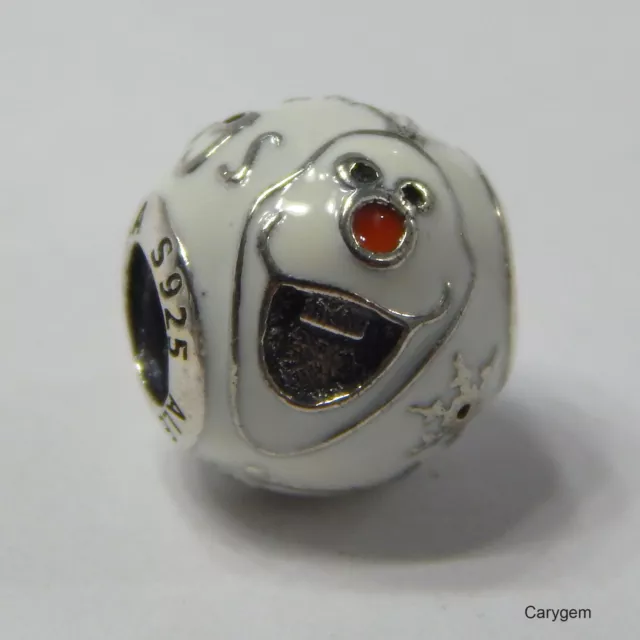 New Authentic Pandora Charm Disney Frozen's Olaf Bead 791794Enmx W Suede Pouch