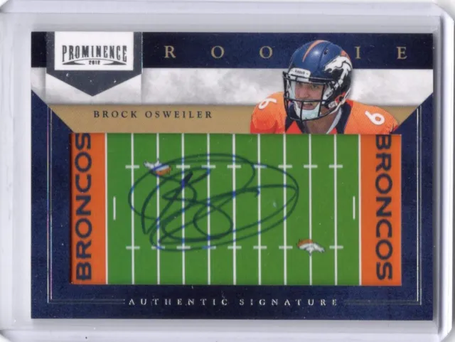 Brock Osweiler 2012 Panini Prominence Rookie /80 On Card Auto Denver Broncos