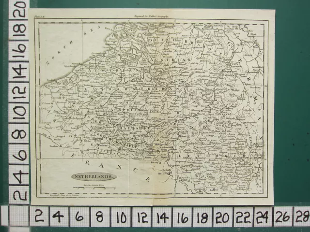 C1810 Georgian Map ~ Netherlands Brabant Flanders Luxembourg Ausrtia Dutch