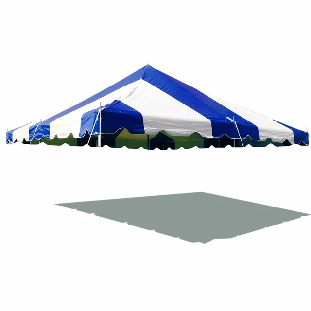 Replacement Pole Tent Canopy Top 20x20 Blue Cover Event Wedding Party Gazebo