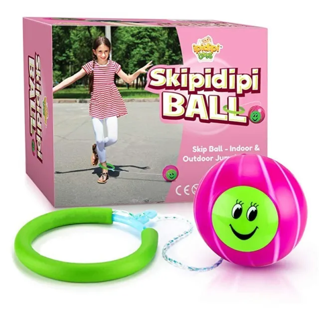 IPIDIPI TOYS Skip It Ankle Toy Pink Retro Skipit Toy Hopper Ball - Improve Co...
