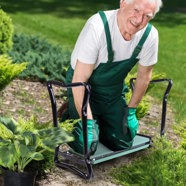 Garden Kneeler 2 in 1 Ergonomic Design Knee Pad Support Bench Foldable Outdoor