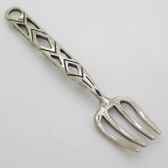 Vintage IN Argento Massiccio Italiano Fatto Micro Casa Delle Bambole Puntina Per