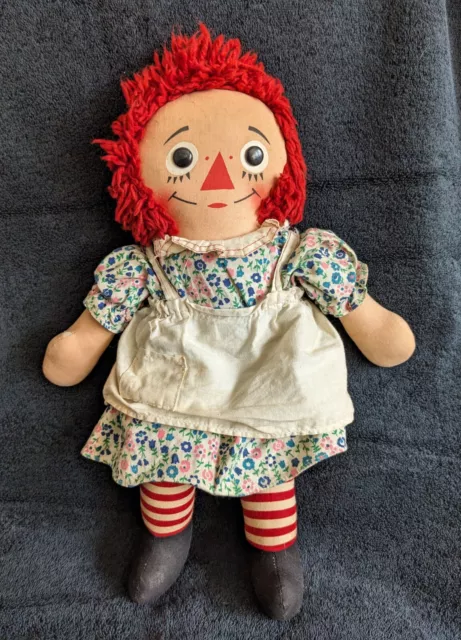 Vintage Raggedy Ann Doll by Knickerbocker Joy of a Toy 15" 1970's