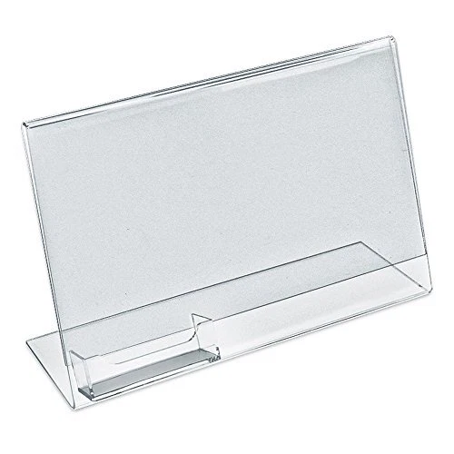 Azar Displays 252041 11" W x 8.5" H Horizontal Double Sided Stand Up Acrylic ...