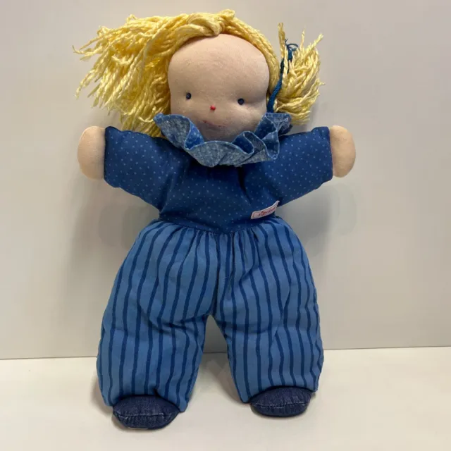 Babyspielzeug - Sigikid Stoffpuppe blau - 34 cm groß - GUT  #105