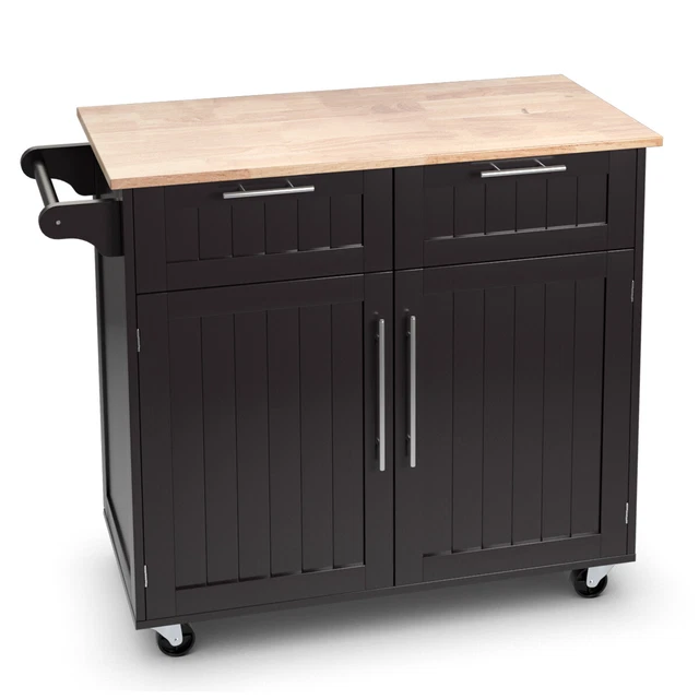ROLLING KITCHEN CART Island Heavy Duty Storage Trolley Utility