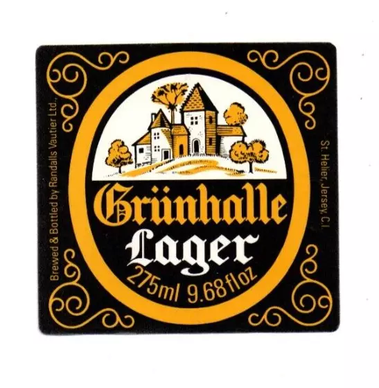 Trikot - Bieretikette - Randalls Vautier Ltd, St. Helier - Grunhalle Lager