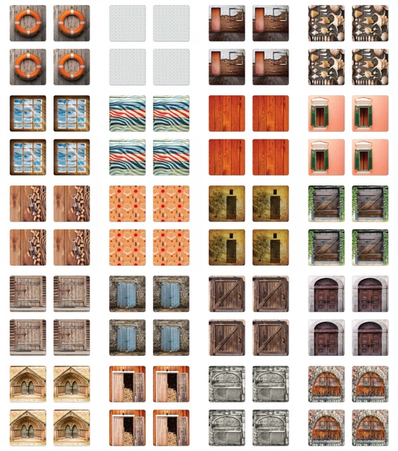 Ambesonne Rustic Art Coaster Set of 4 Square Hardboard Gloss Coasters