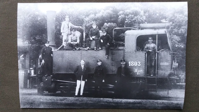 8581 Pressefoto K&K SÜDBAHN Lok 1803 mit Personal um 1925