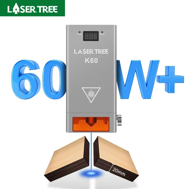 K60 LASER MODULE Upgrade 60W Optical Power for Laser Engraver Cutting ...