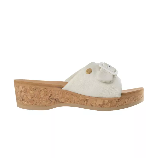 DR SCHOLL CIABATTE zeppa sughero WAPPY BIANCO pelle plantare memory leggera EUR 94 90 PicClick IT
