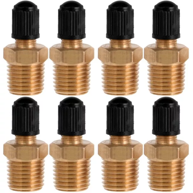 8 pcs Tire Caps Vehicle Tire Valves Stem Caps Metal Tire Air Nozzle Caps(1/4"