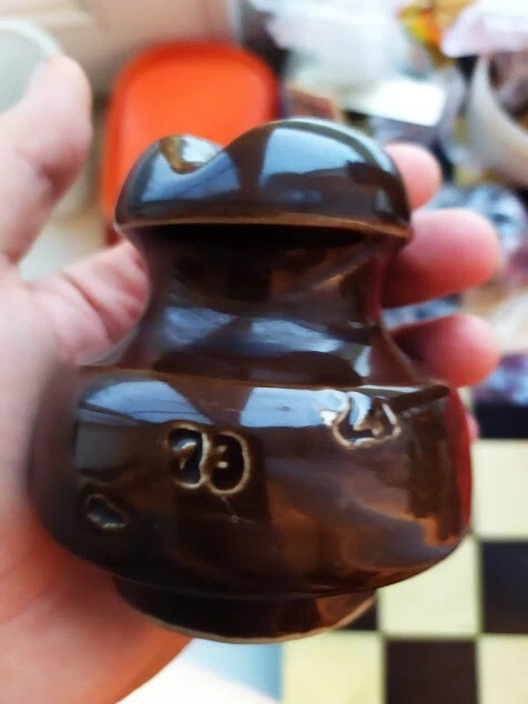 Vintage Soviet porcelain insulator Brown color,Mushroom shape,USSR 2