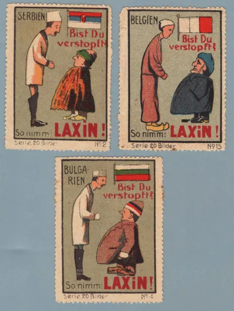 ES2056 Poster stamps advertising: Laxin Against colds