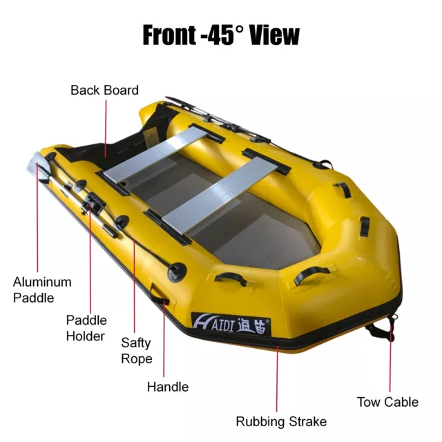 Inflatable Boat Dinghy Pontoon Rescue with Air - Deck & Dive Boat Fishing Boat 2