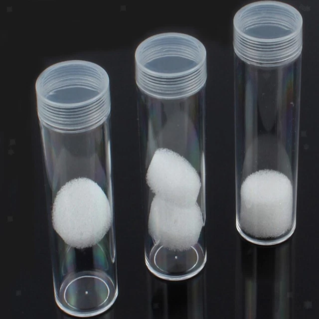 10 Clear Coin Capsules Containers Box Holders Coin Storage Tube Gift -20.5mm