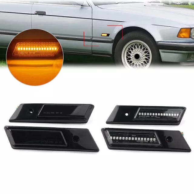 Dynamic LED Side Marker Turn Signal Light For BMW 3 5 7 Series E36 E34 E32