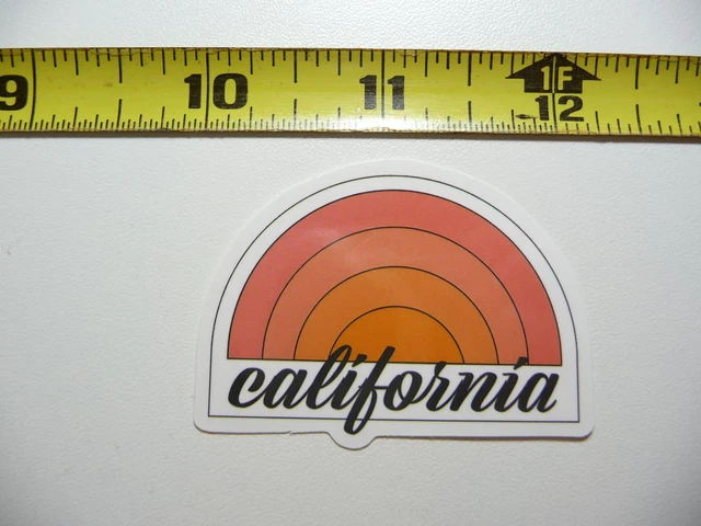 California Sunset Lines Decal Sticker Pride State