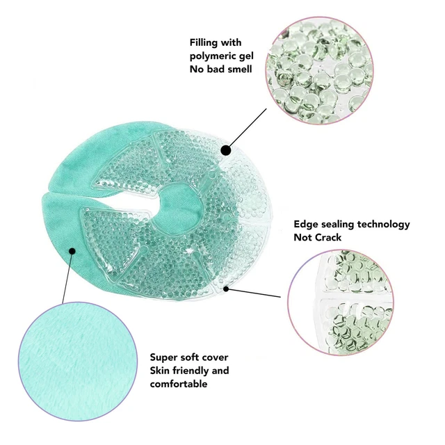 1 par de almohadillas de gel para senos reutilizables compresa fría caliente paquete de hielo para lactancia materna fo GF0