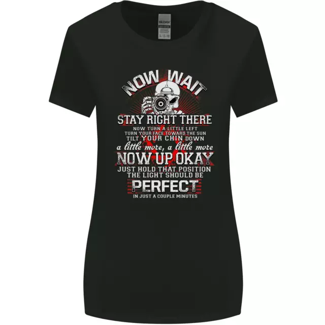 T-shirt donna taglio più largo Photography Now Wait Photographer divertente