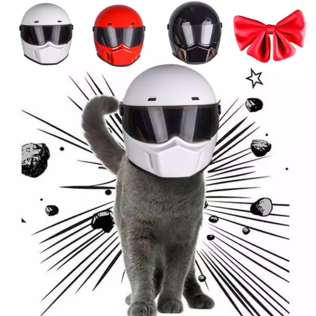 Mini Motorcycle Safety Helmet Little Pet Cat Small Cool Biker. Fashion Dog F9R4 2