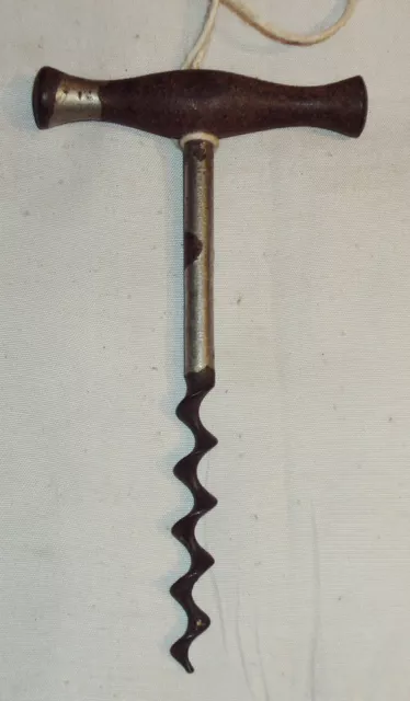 Vintage Old English Corckscrew Wine Bottle Opener Iron Collectible Rare