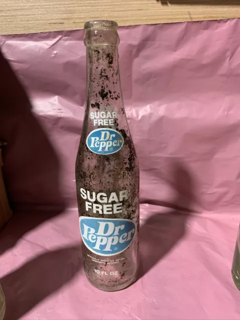 SUGAR FREE DIET DR. PEPPER 16 OUNCE 1977 GLASS BOTTLE Tulsa Okla