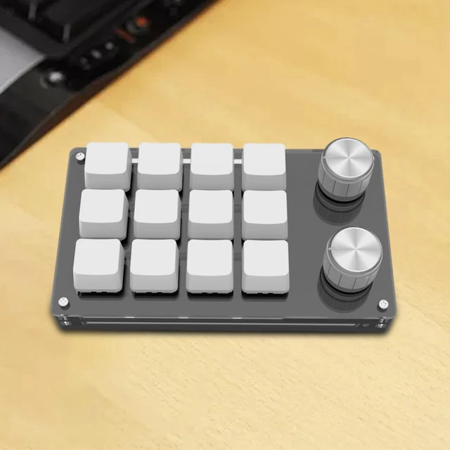 TYPE-C MINI 12 Keys+2 Knobs Mechanical Keyboard Programmable Keypad ...