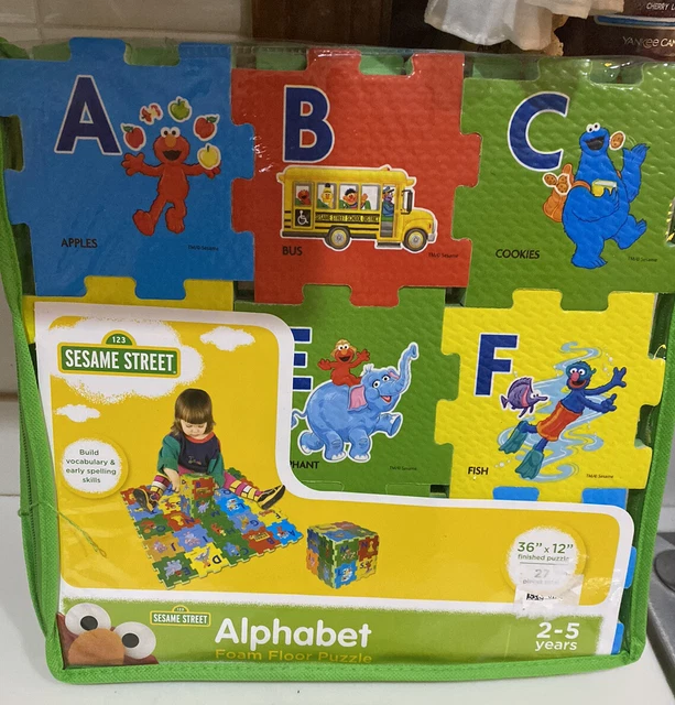 SESAME STREET ALPHABET Foam Floor Puzzle Elmo Cookie Monster Abby Big