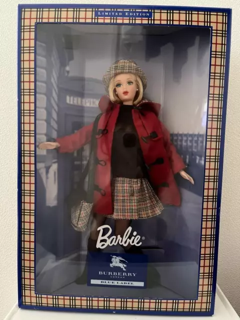 BURBERRY BLUE LABEL Barbie Doll limited Edition Red coat plush NEW