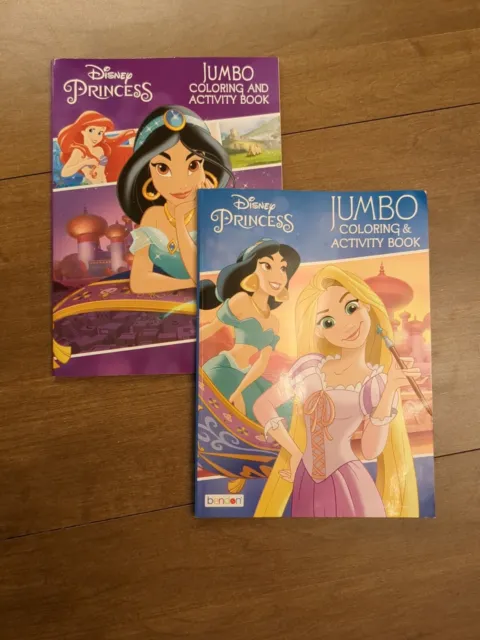 2PC Disney Princesses Coloring Book Jumbo Activity Pad Books Kids Chil —  AllTopBargains