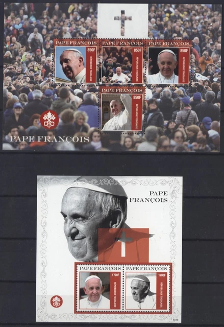 Togo 2014 - Pope Francis - Pope Francis - Dad - No. 5839-42 + Block 989 **