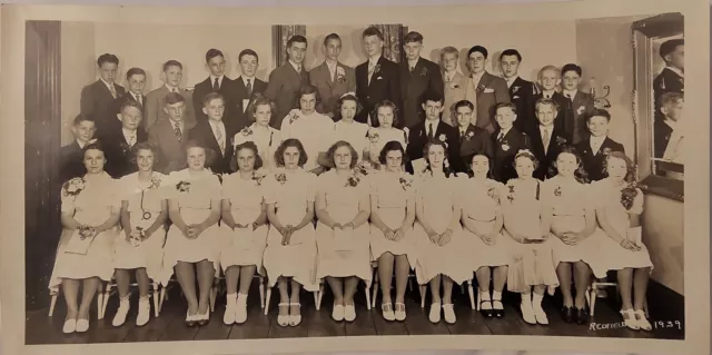 Vintage Old 1930's 1939 Class Photo REDFIELD Elementary School Elmira New York