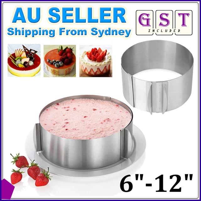 6"-12" Cake Mold Round Adjustable Stainless Steel Baking Cake Ring For Mousse AU