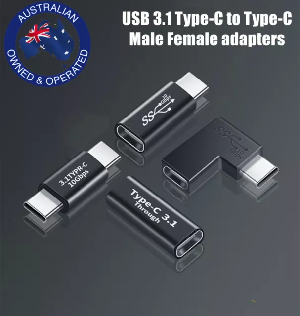 USB C 3.1 Type C Male Female Extension Joiner OTG Adapter Converter Fast Data OZ