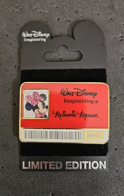 Minnie Mouse Lenticular ID Badge Series WDI LE 300 Disney Pin