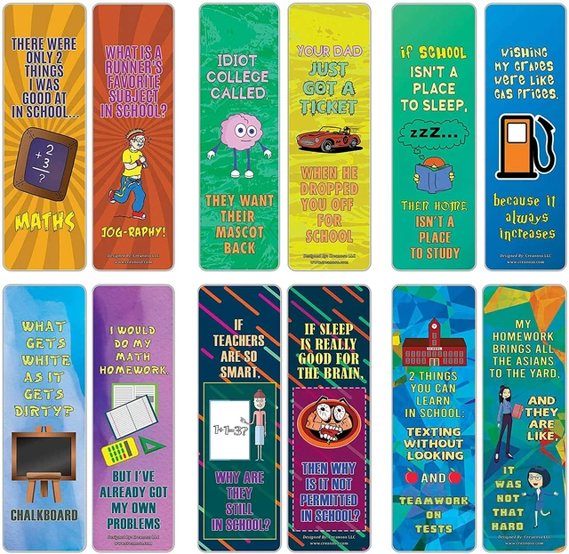 SCHOOL ONE LINERS Jokes Bookmarks Series 3 (60Pack) 16.99 PicClick