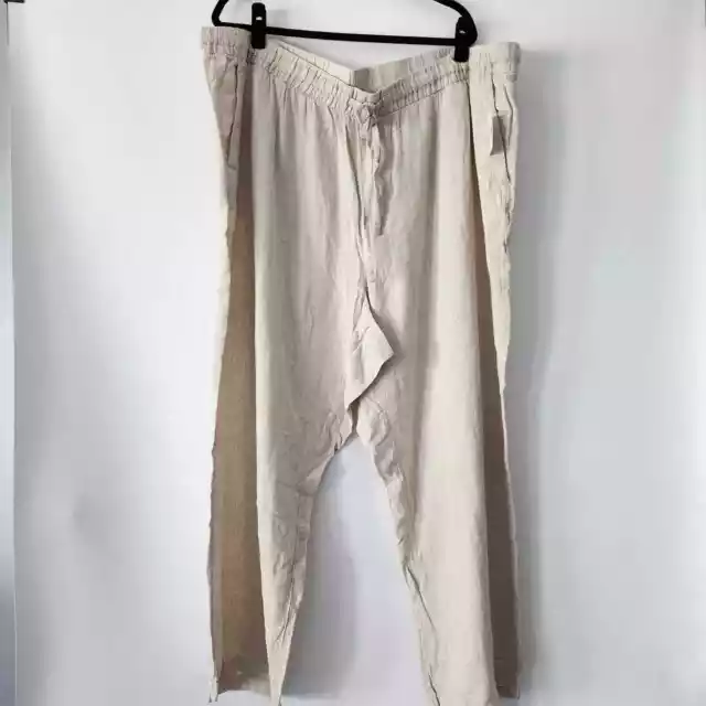 New Old Navy Linen Rayon Blend wide leg elastic pants womens size 4X