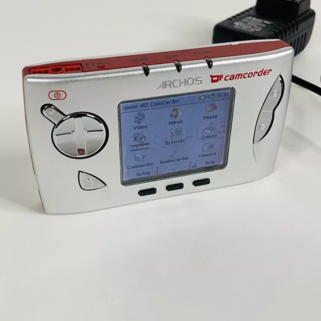 Archos Gmini 402 Digital Media Player Camcorder With Charger Works Good MPEG4