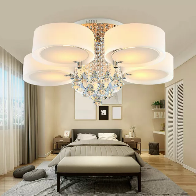 Lampe de plafond à LED en cristal luminaire moderne pour salon