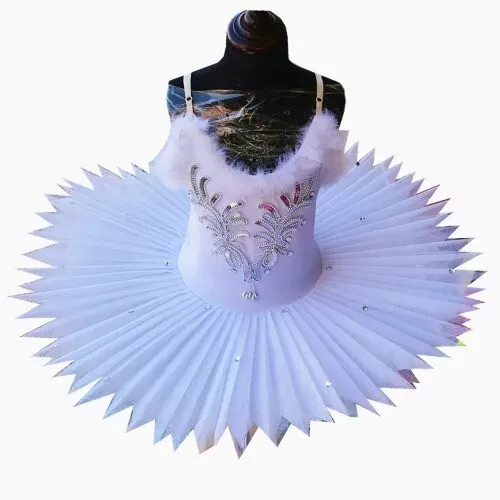 Ballet Tutu Skirts Ballerina Dress Figure Skating Dress White Swan Lake Clothes
