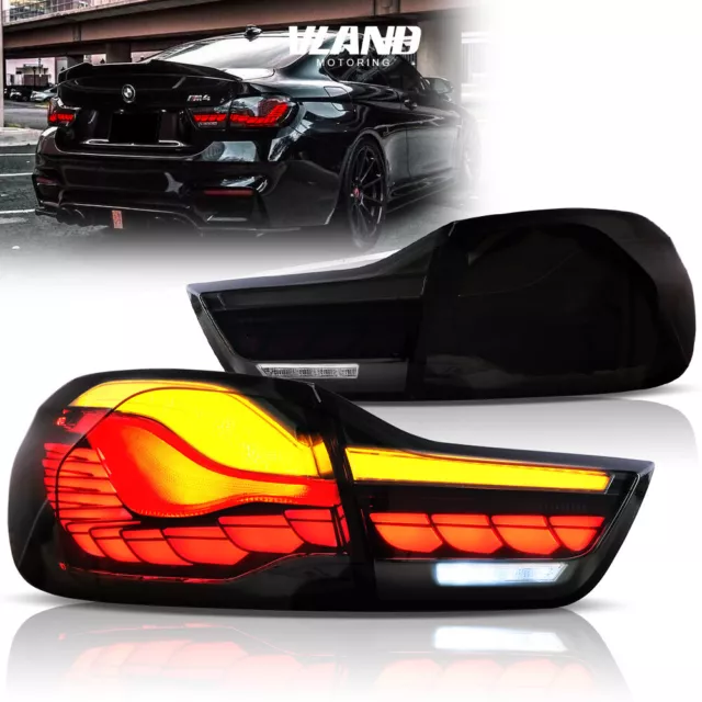 VLAND For 14-20 BMW M4 Series F32 F33 F36 F82 F83 LED Tail Light Smoke Rear Lamp