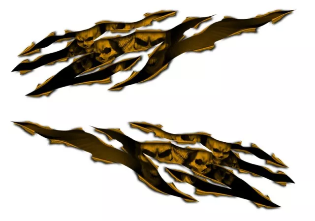 Per Suzuki GSX R1000 R750 R600 1250 750F 650F Hayabusa Teschio Rip Oro Adesivo