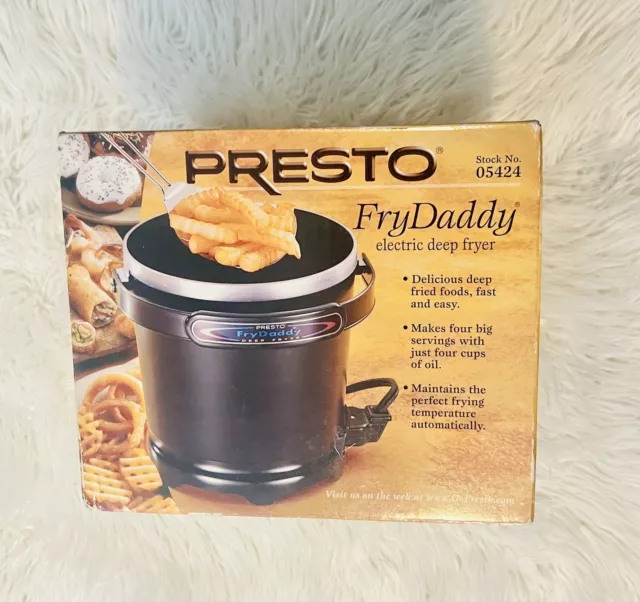 NEW- Vintage Presto Dual Daddy Electric Deep Fryer- 05450- In Original Box