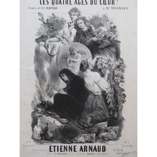 ARNAUD Étienne Les quatre âges du coeur Nanteuil Chant Piano ca1850