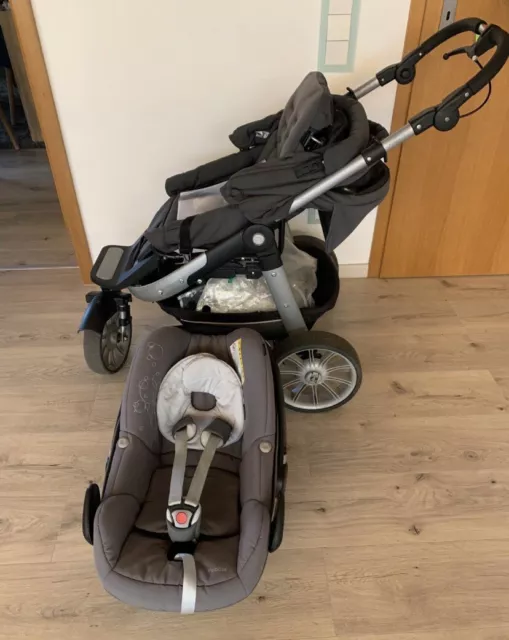 Teutonia Kinderwagen mit Maxi Cosi Pebble , Gebraucht