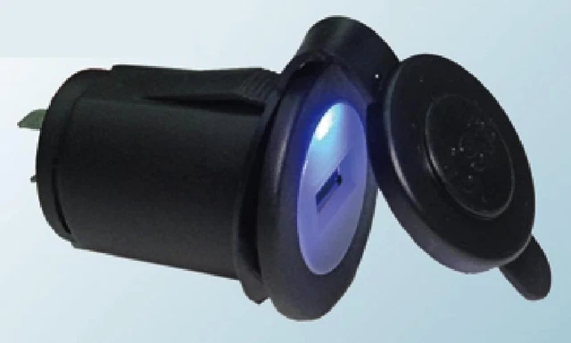 Alimentation Allume-cigare USB - 5V 2.1A - Clapet LED